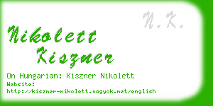 nikolett kiszner business card